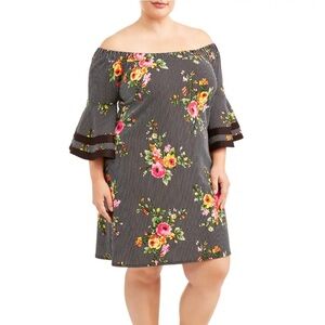 Paper Doll Striped Floral Dress